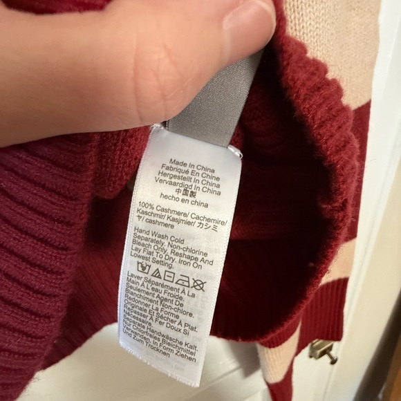 J. Crew Red and Cream Wide-Strip Crewneck Sweater - Picture 4 of 4